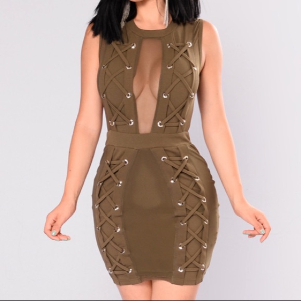 Stronger Lace Up Dress
